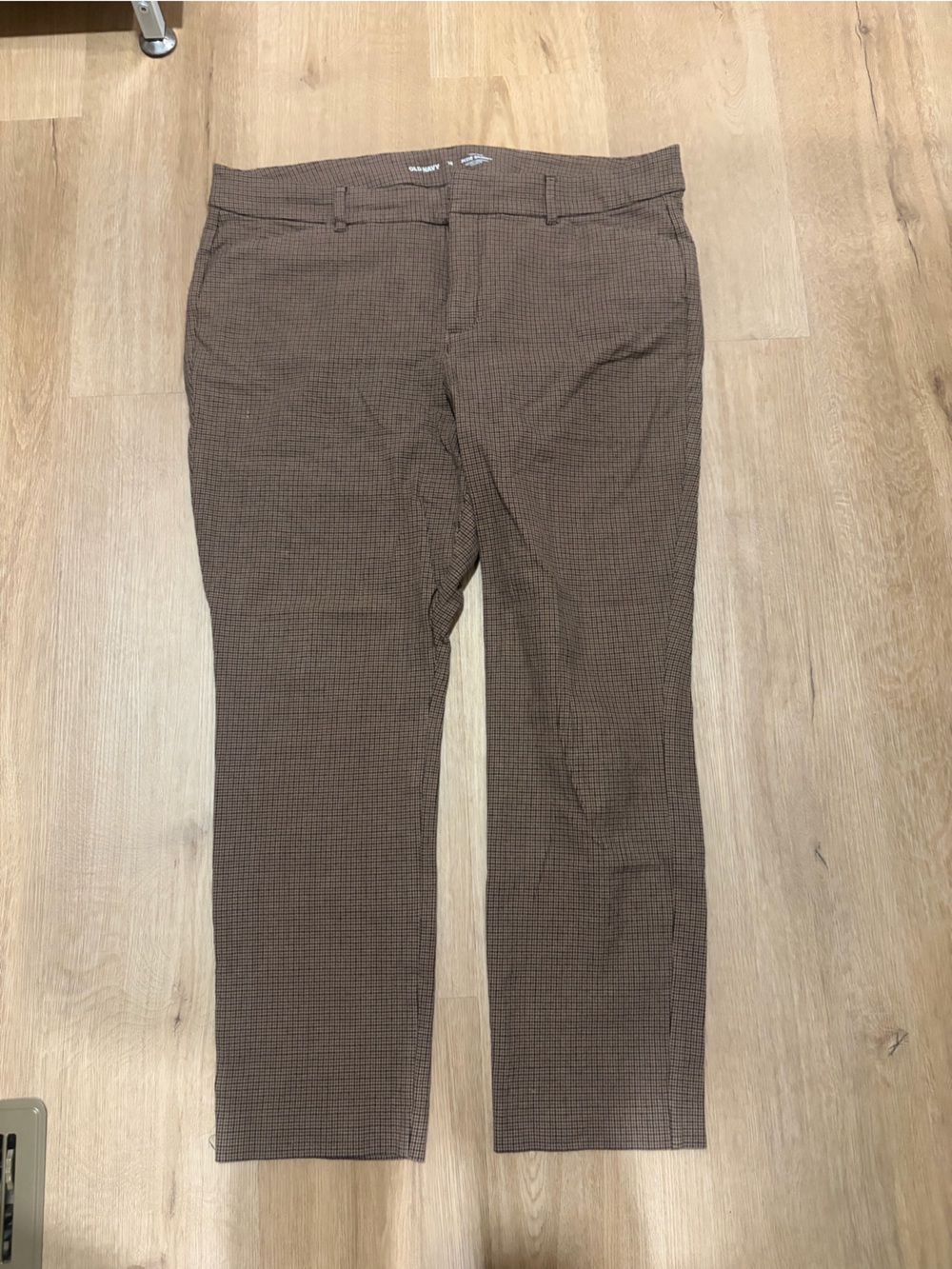 Women’s Old Navy Brown Patterned Pixie Slim Dress Pants